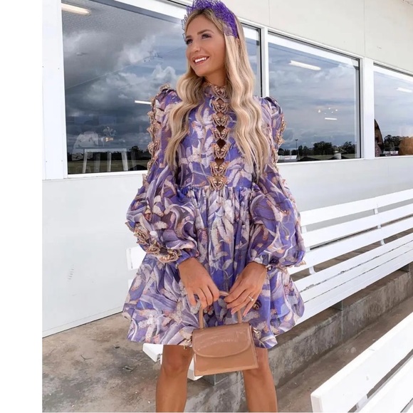 ZIMMERMANN Botanica Butterfly Mini Dress, Label Size 0, NWT - Picture 3 of 7